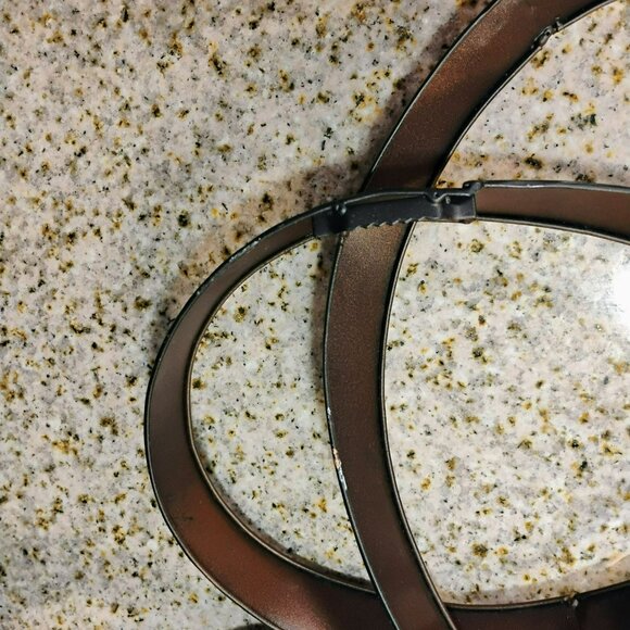 Handcrafted Abstract Metal Wall Art Sculpture In Bronze-Tone Copper Finish 32" - Picture 5 of 10